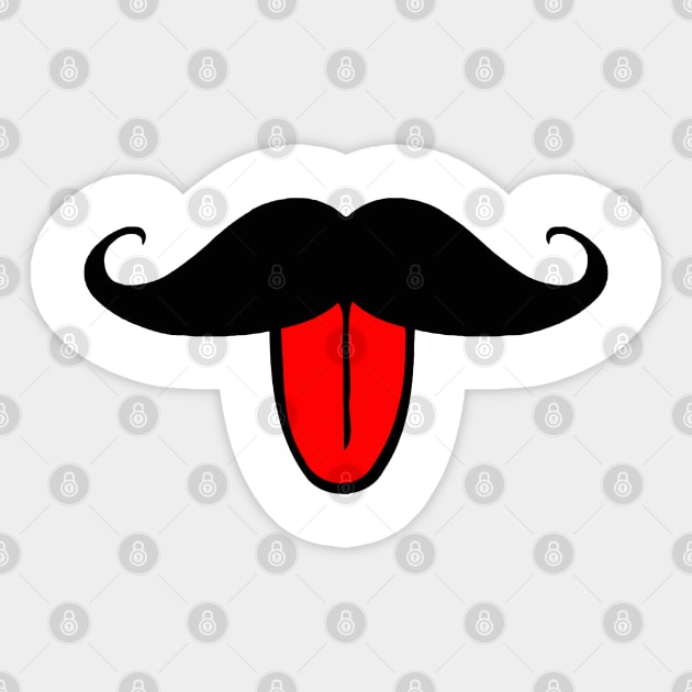 Funny Mustache Sticker by NewSignCreation